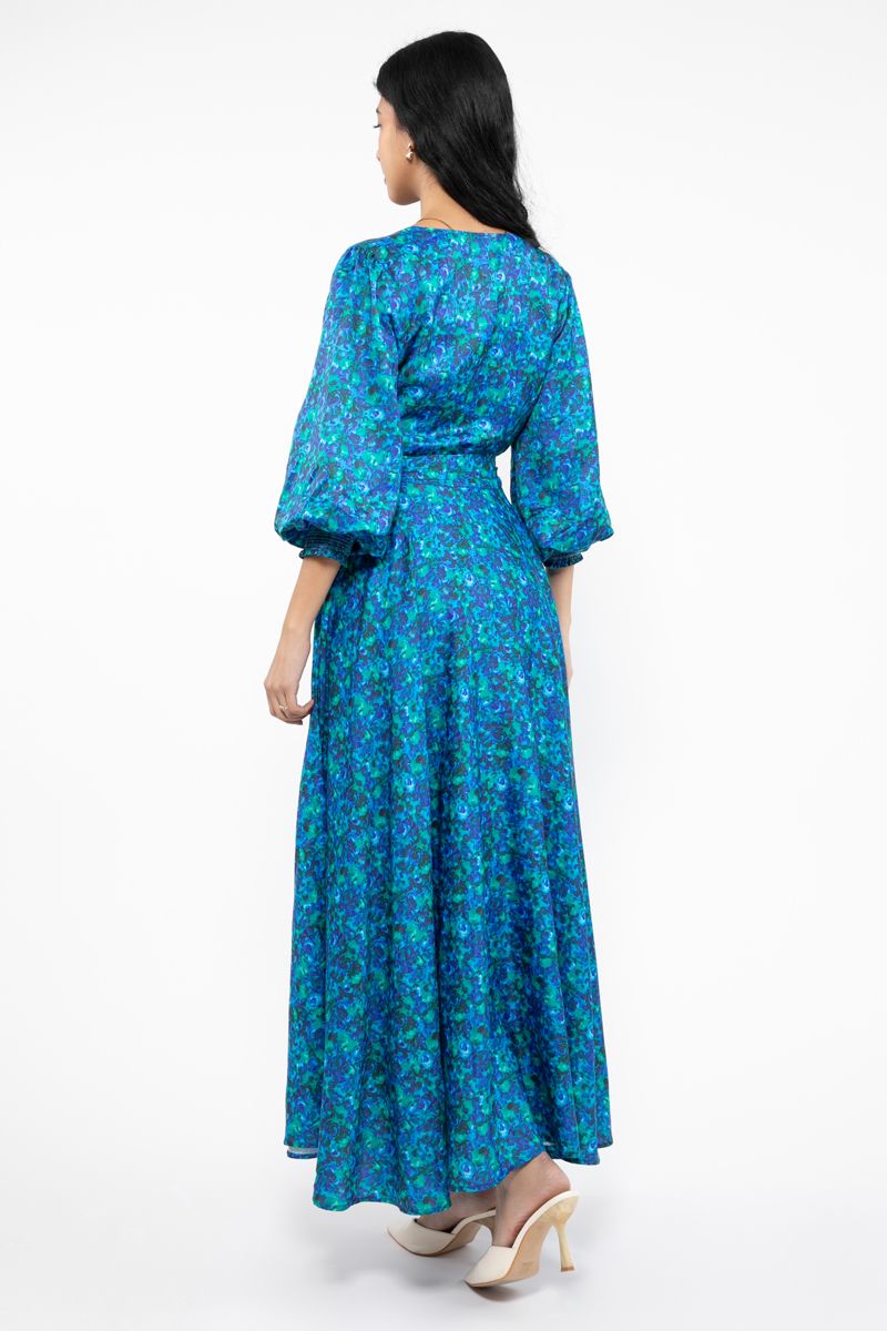 فستان نسائي ماكسي بنمط طبعات