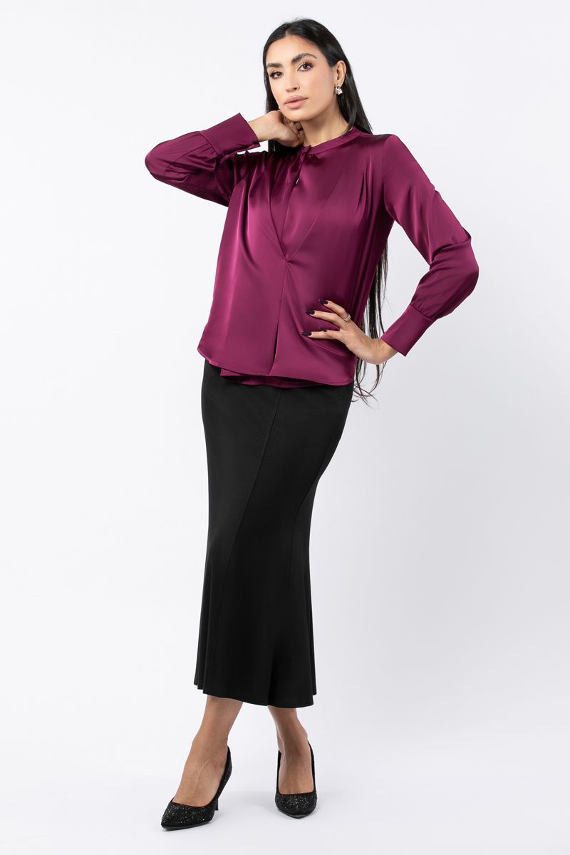 solid colored women longline skirt