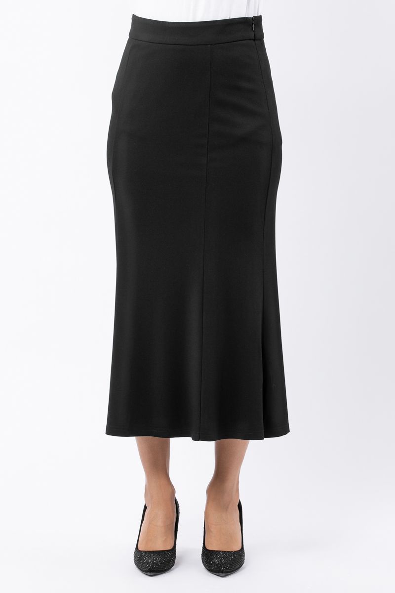 solid colored women longline skirt