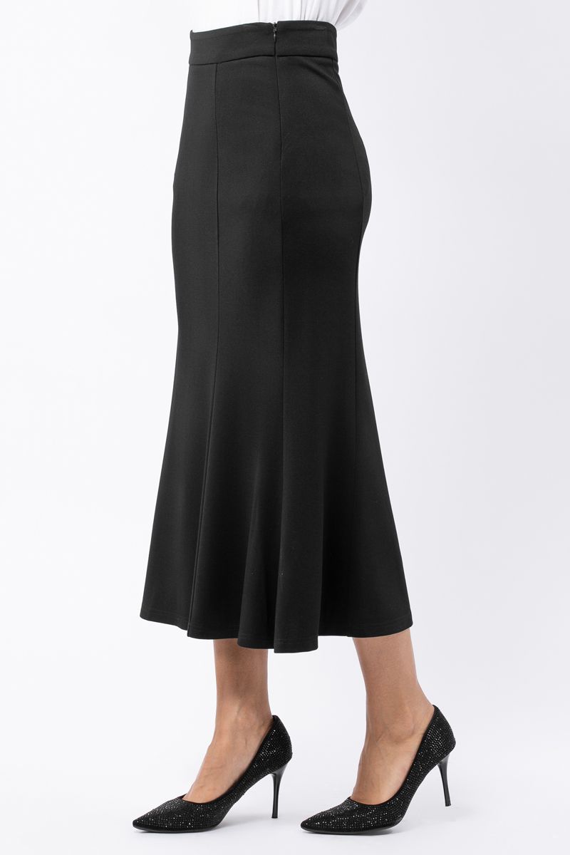solid colored women longline skirt