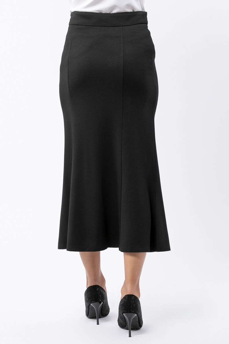 solid colored women longline skirt