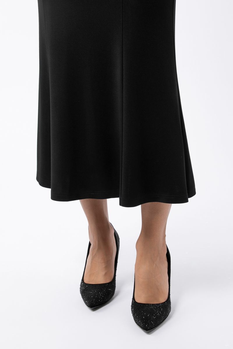 solid colored women longline skirt