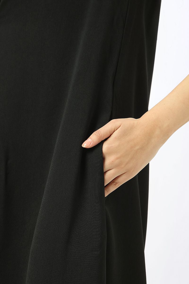 فستان نسائي فضفاض بلون موحد