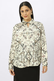 قميص نسائي بنمط طبعات