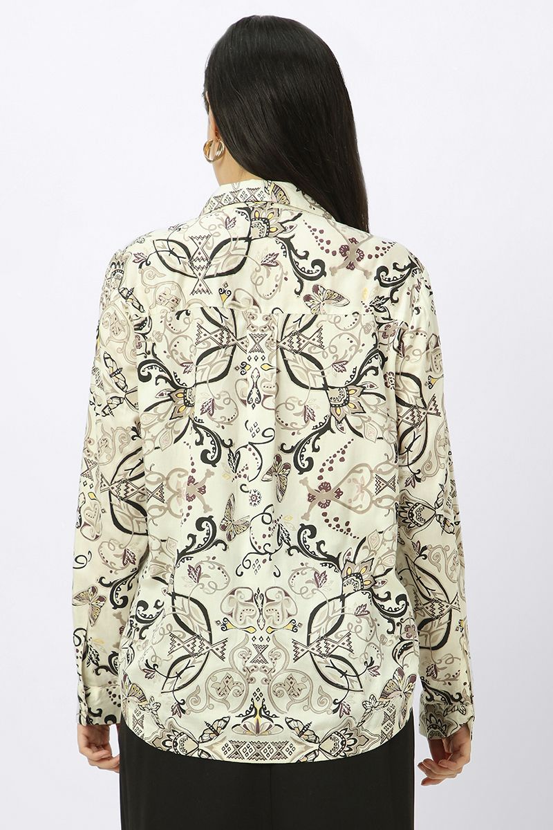 قميص نسائي بنمط طبعات