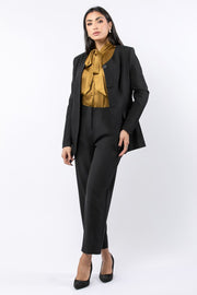 جاكيت بليزر نسائي بياقة مدورة