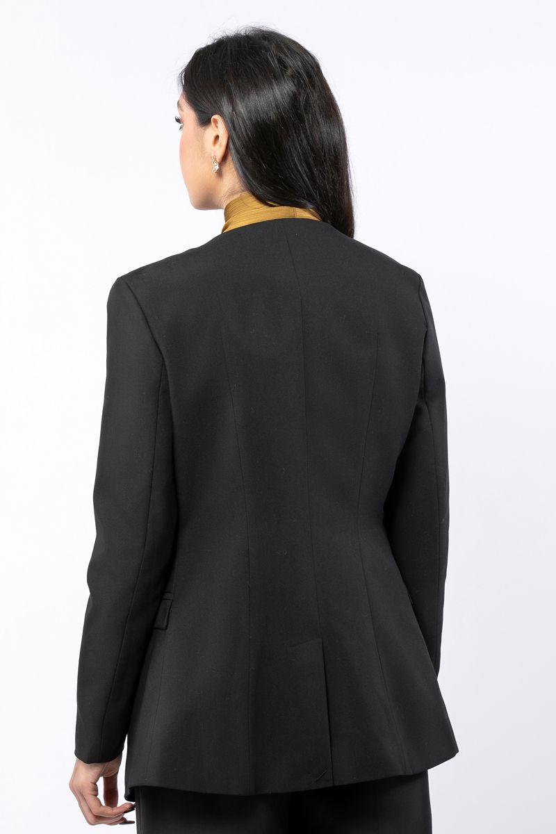 جاكيت بليزر نسائي بياقة مدورة