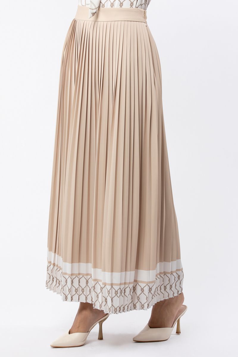 pleated maxi women skirt
