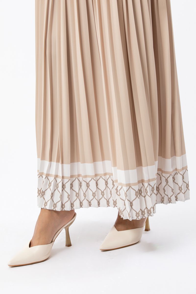 pleated maxi women skirt