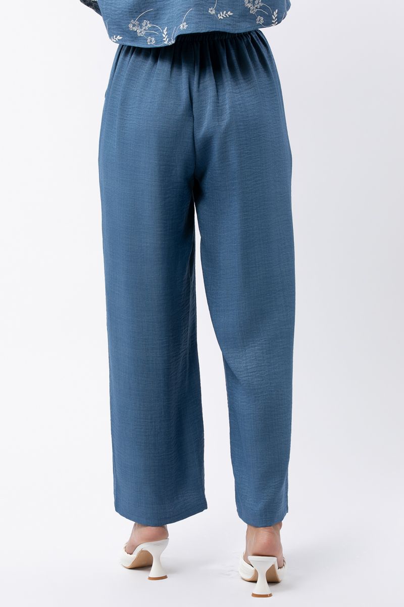 solid colored flowy women pants