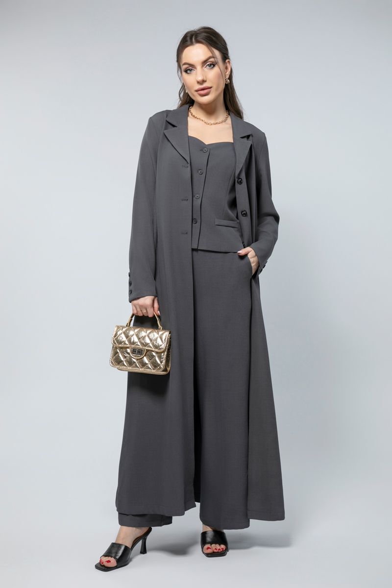 بليزر ماكسي بأكمام طويلة - قمة الأناقة في يومك العملي