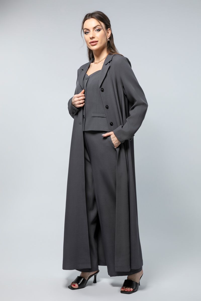 بليزر ماكسي بأكمام طويلة - قمة الأناقة في يومك العملي