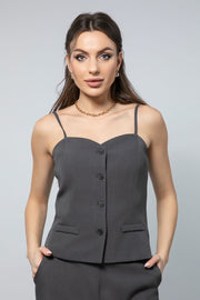 Sleeveless Buttoned Waistcoat - Effortless Style, Perfect Fit