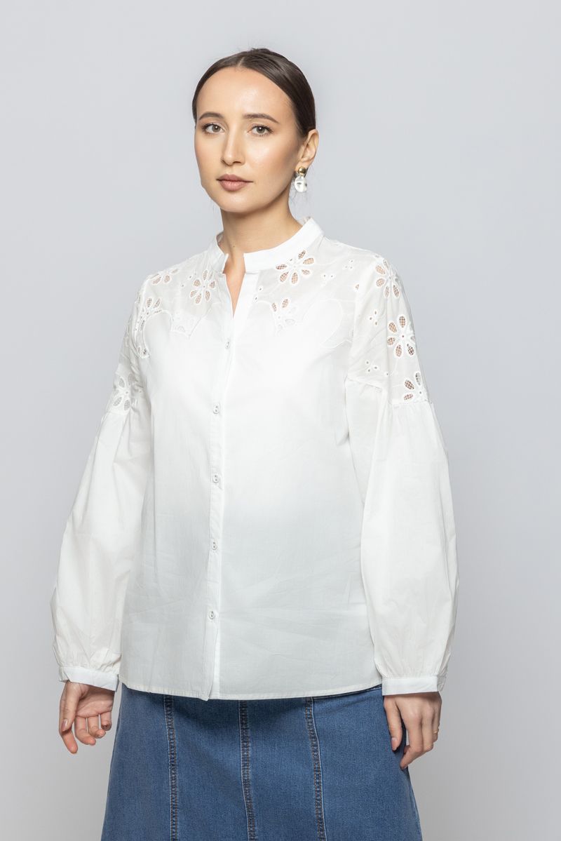 Women Solid Color Long Sleeves Chic Style Shirt