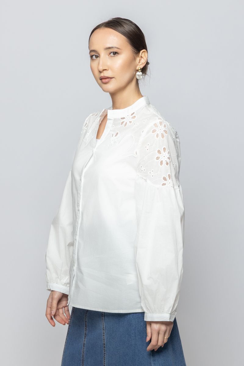 Women Solid Color Long Sleeves Chic Style Shirt