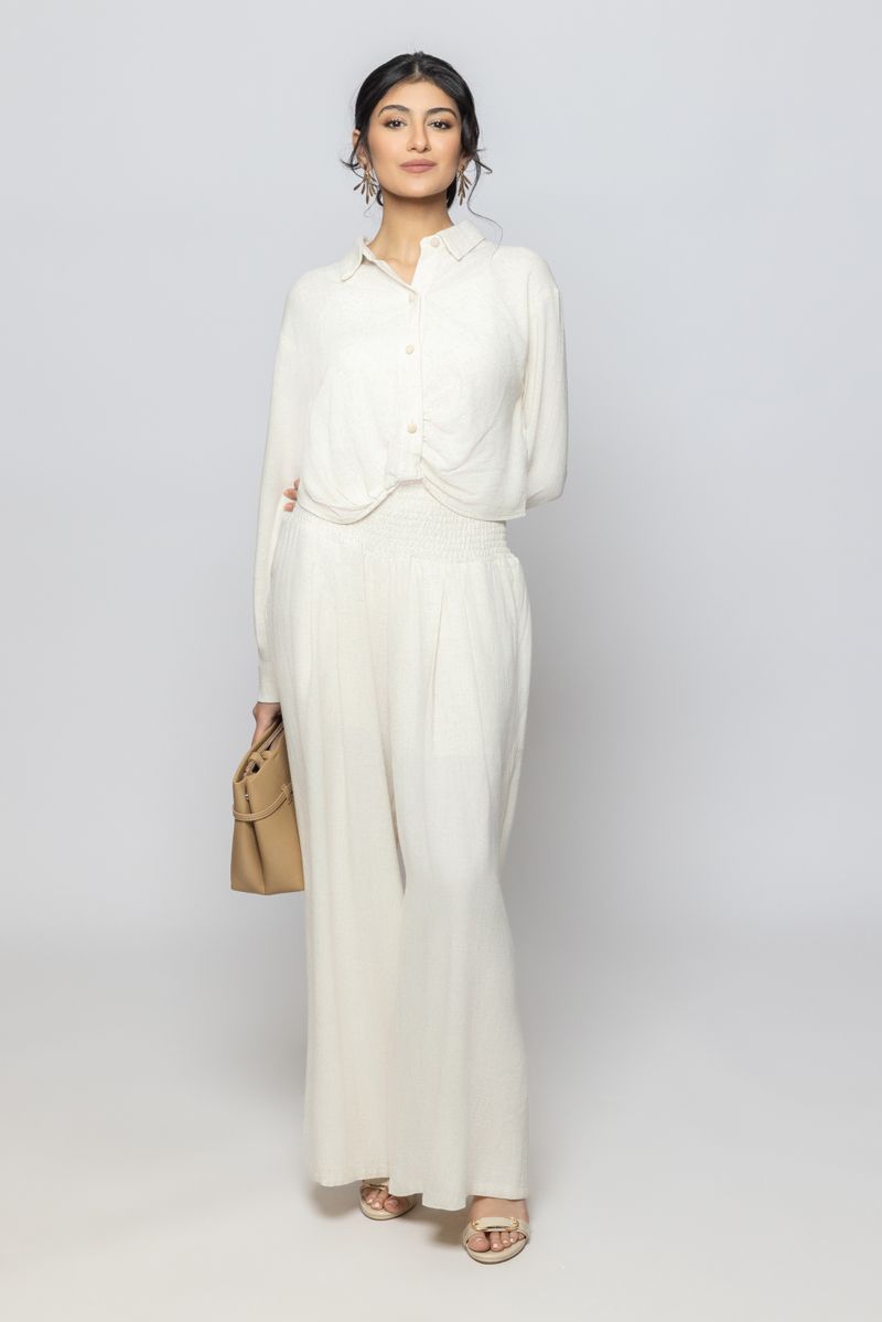 Women High-Waisted Flowy Wide Leg Summer Pants