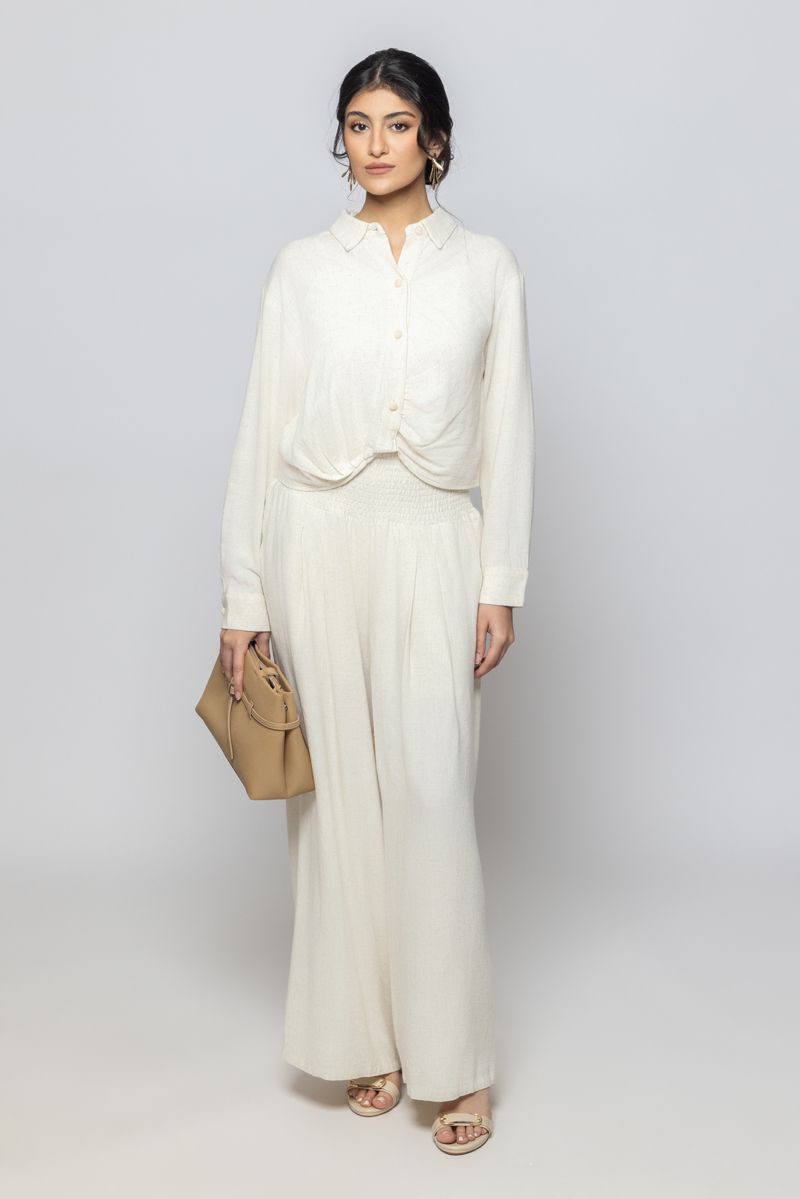 Women Cropped Long Sleeves Chic Style Shirt