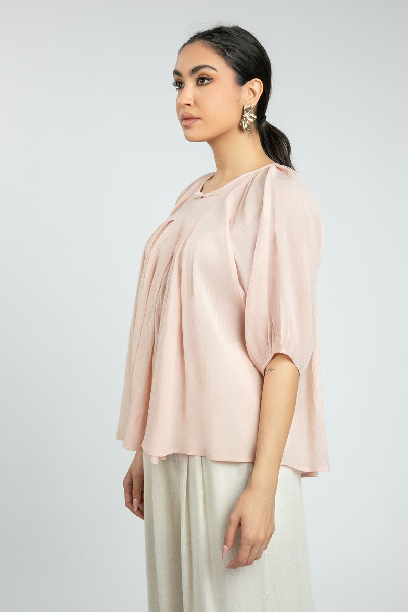 Women's Flowy Pleated Blouse