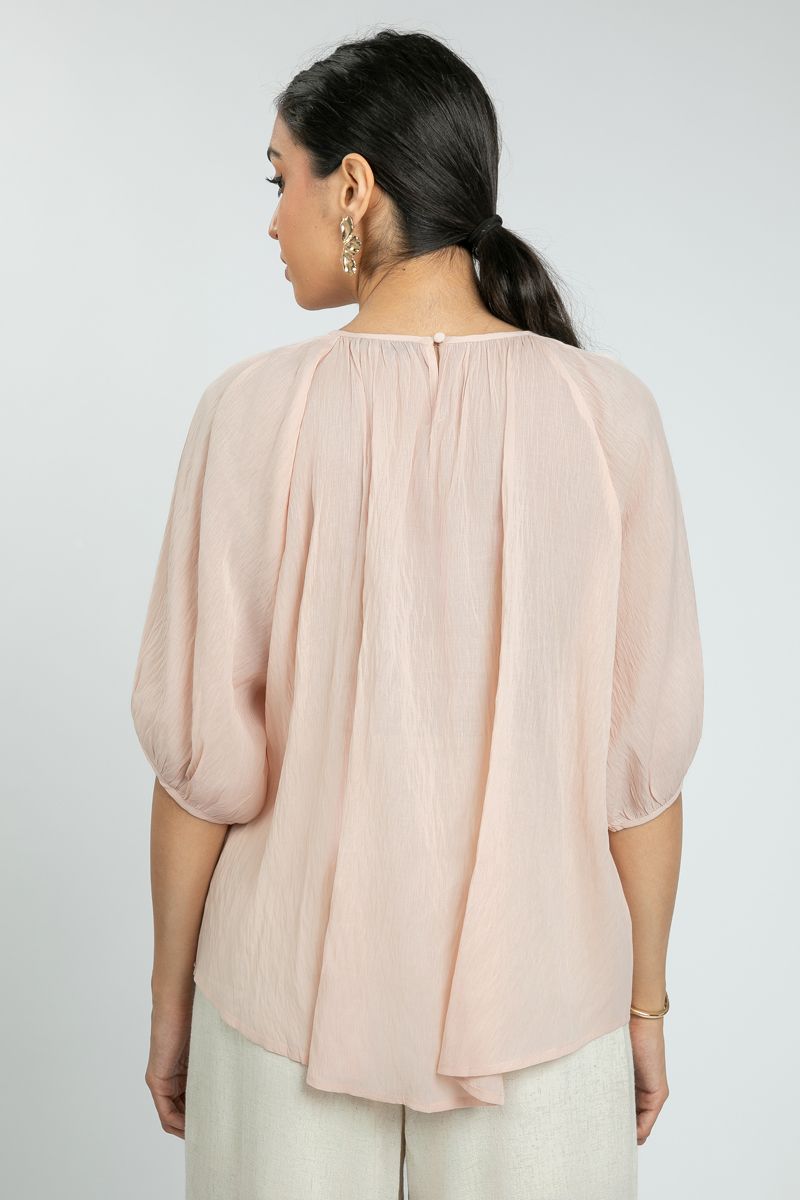 Women's Flowy Pleated Blouse