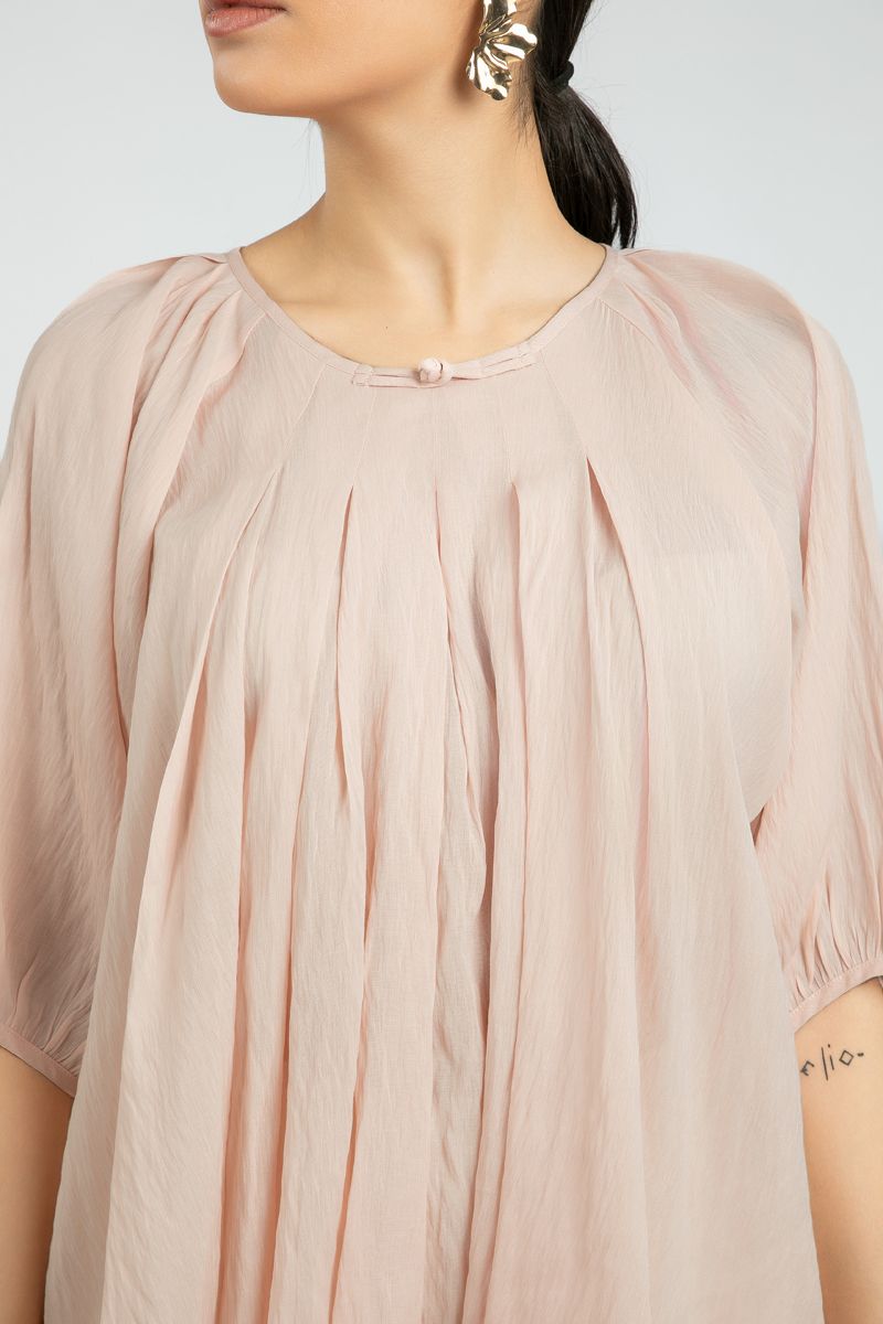 Women's Flowy Pleated Blouse