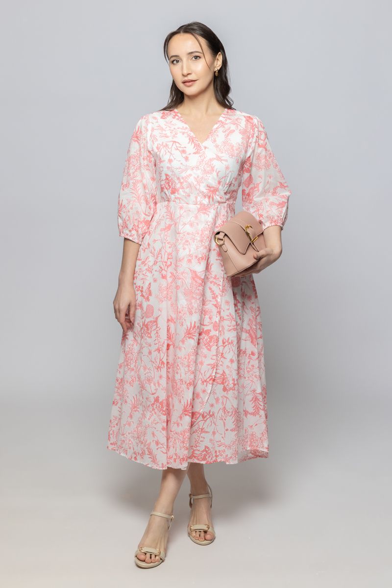 Women Three-Quarter Sleeve Summer Longline Dress