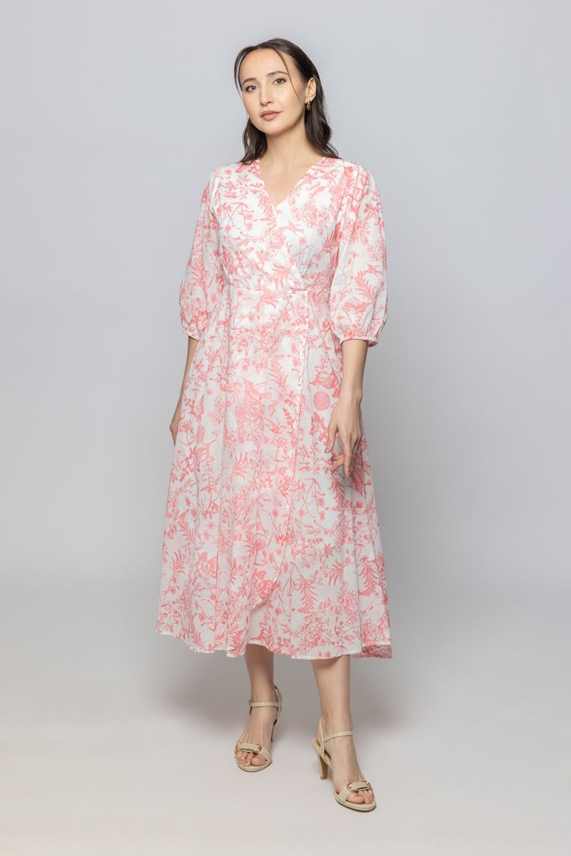 Women Three-Quarter Sleeve Summer Longline Dress