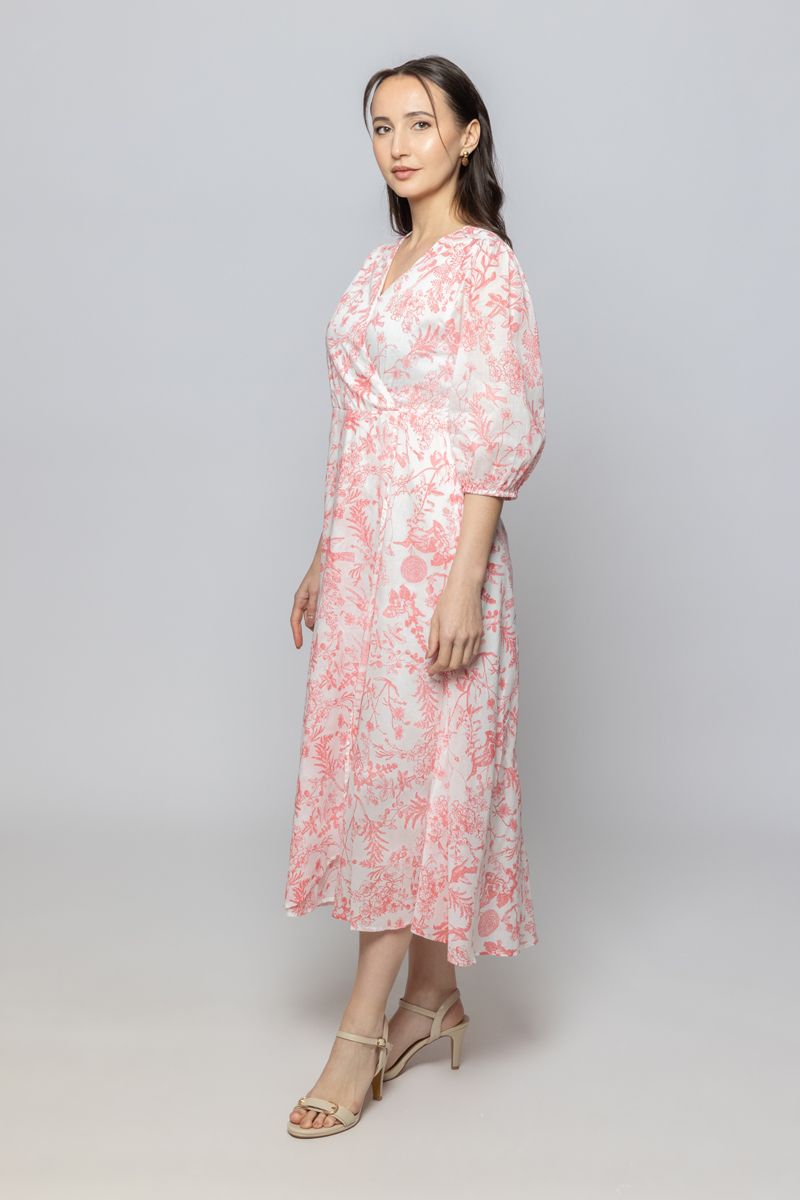 Women Three-Quarter Sleeve Summer Longline Dress