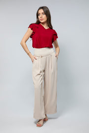High-Waisted Flowy Pants - Effortless Style with a Tailored Twist