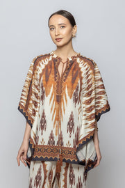 Women Flowy Butterfly Three-Quarter Sleeves Top