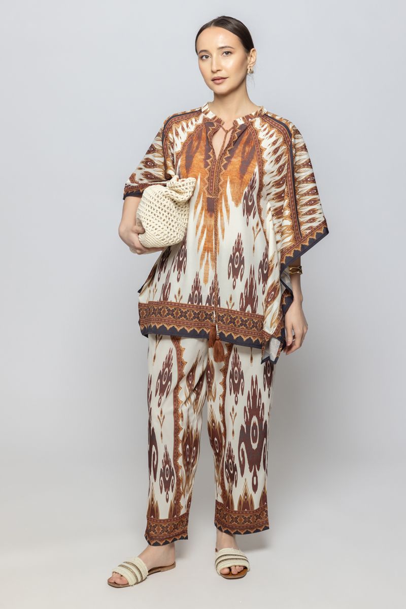 Women Flowy Butterfly Three-Quarter Sleeves Top