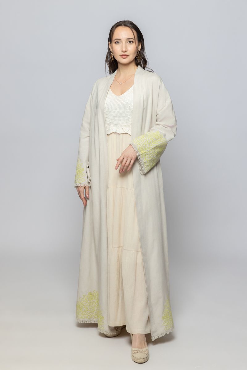 Women Long Sleeves Flowy Outwear Abaya