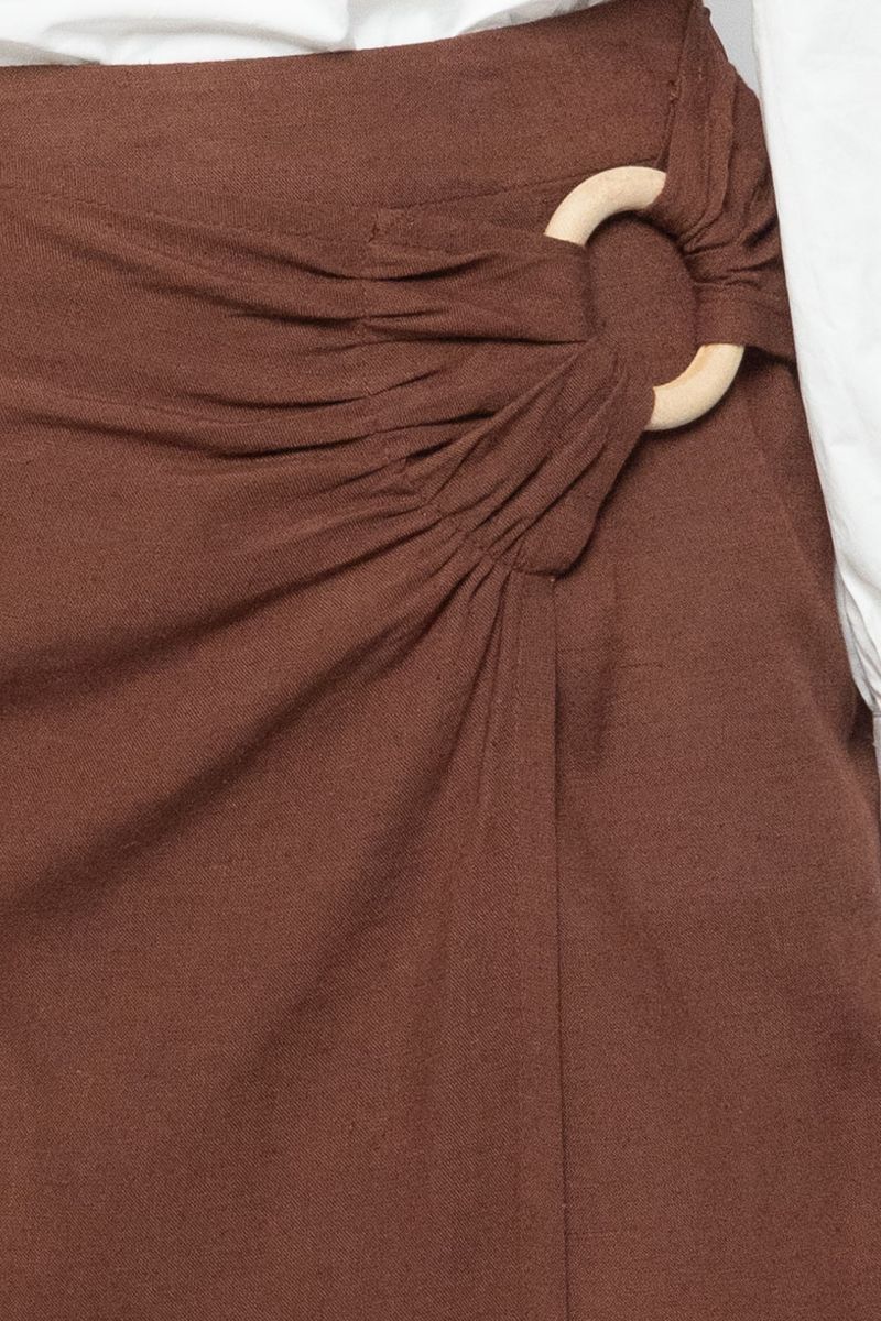 تنورة ميدي نسائية بلون موحد