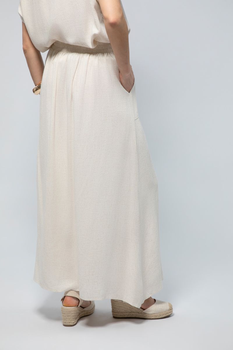 Maxi Skirt with Front Slit - Timeless Simplicity with a Charming Twist