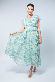 فستان صيفي طويل بأكمام قصيرة - مزيج مثالي من الراحة والأناقة