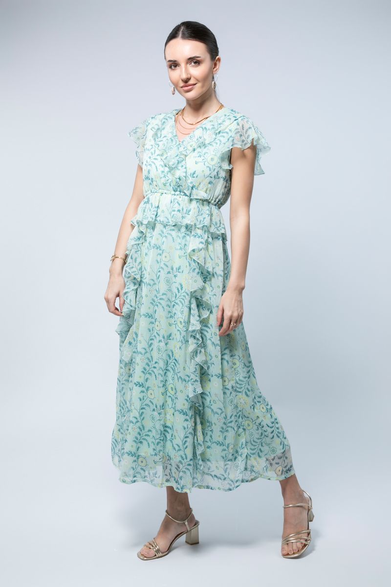 فستان صيفي طويل بأكمام قصيرة - مزيج مثالي من الراحة والأناقة