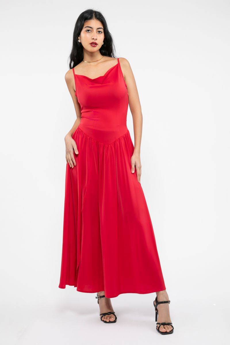 sleeveless longline women dress