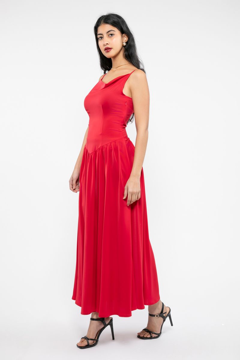 sleeveless longline women dress