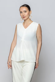 Women Solid Color Sleeveless Top