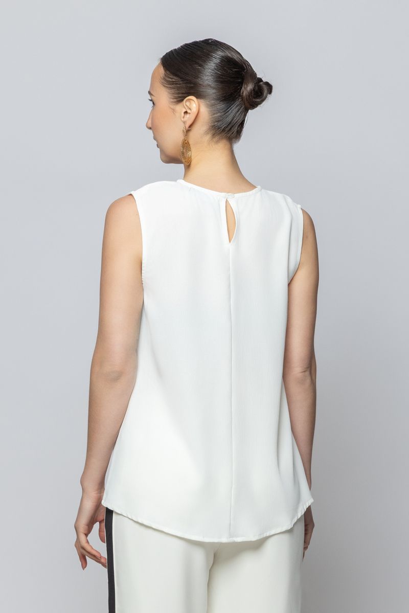 Women Solid Color Sleeveless Top