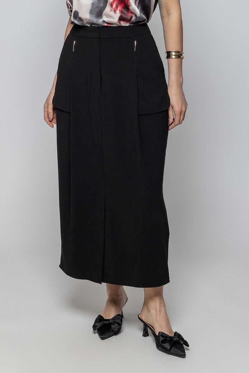 Back to Work Longline Skirt - Sleek and Structured