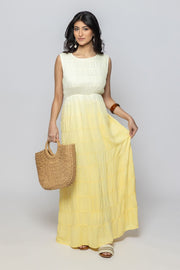 فستان صيفي نسائي طويل بدون أكمام