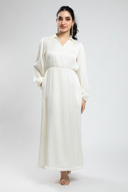 فستان بنقشة ملمس – نعومة أنيقة بطابع عصري