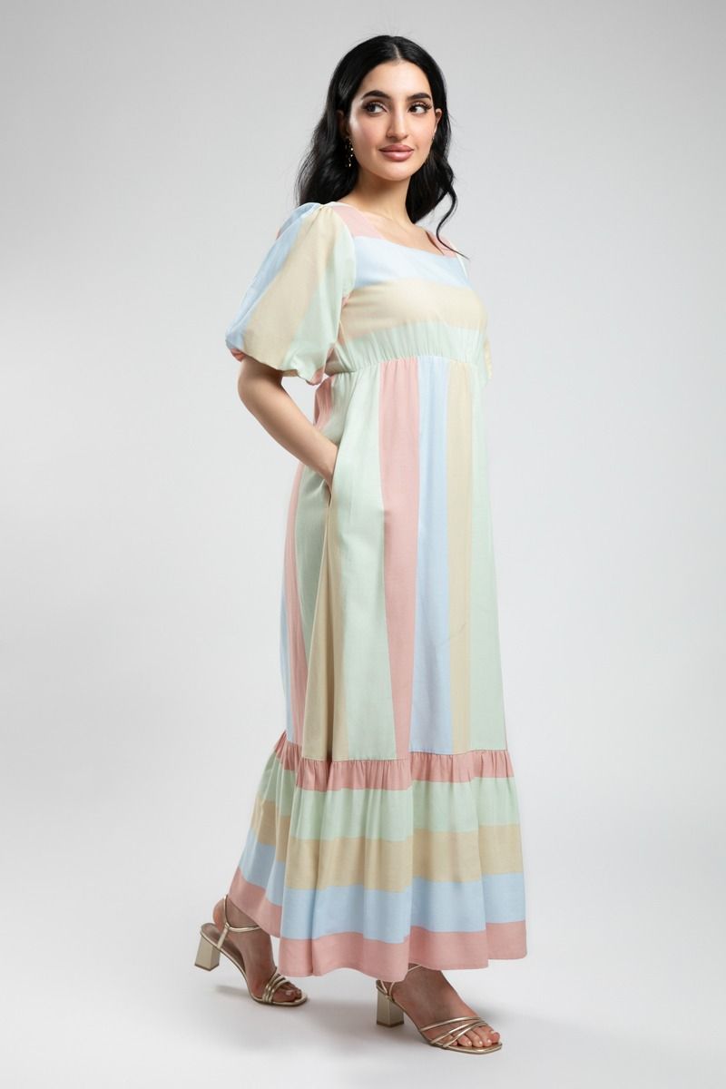 Striped Summer Dress - Colorful and Airy Charm
