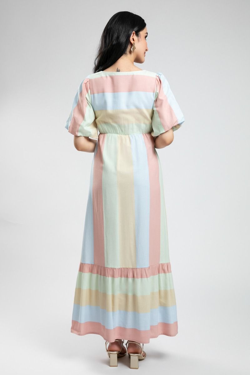 Striped Summer Dress - Colorful and Airy Charm