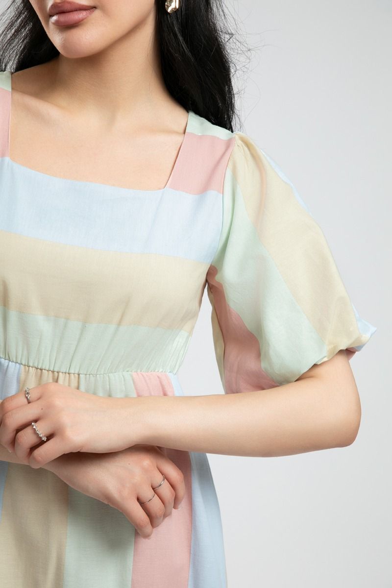 Striped Summer Dress - Colorful and Airy Charm