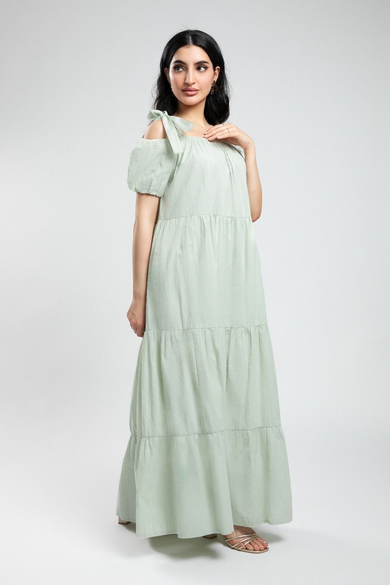 Textured Summer Dress - Soft Layers and Feminine Flair
