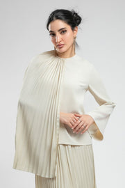 Asymmetric Cape-Style Blouse - Bold and Elegant