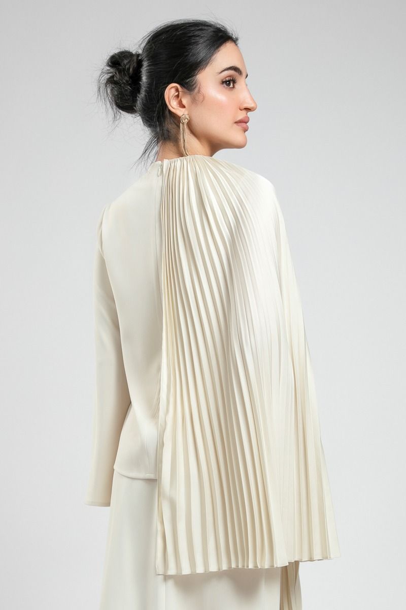 Asymmetric Cape-Style Blouse - Bold and Elegant