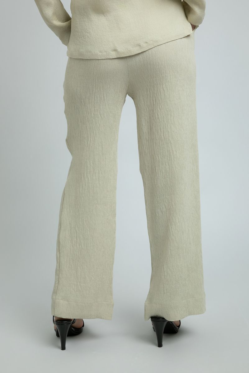 Flowy Wide-Leg Womens Pants with Elastic Waist