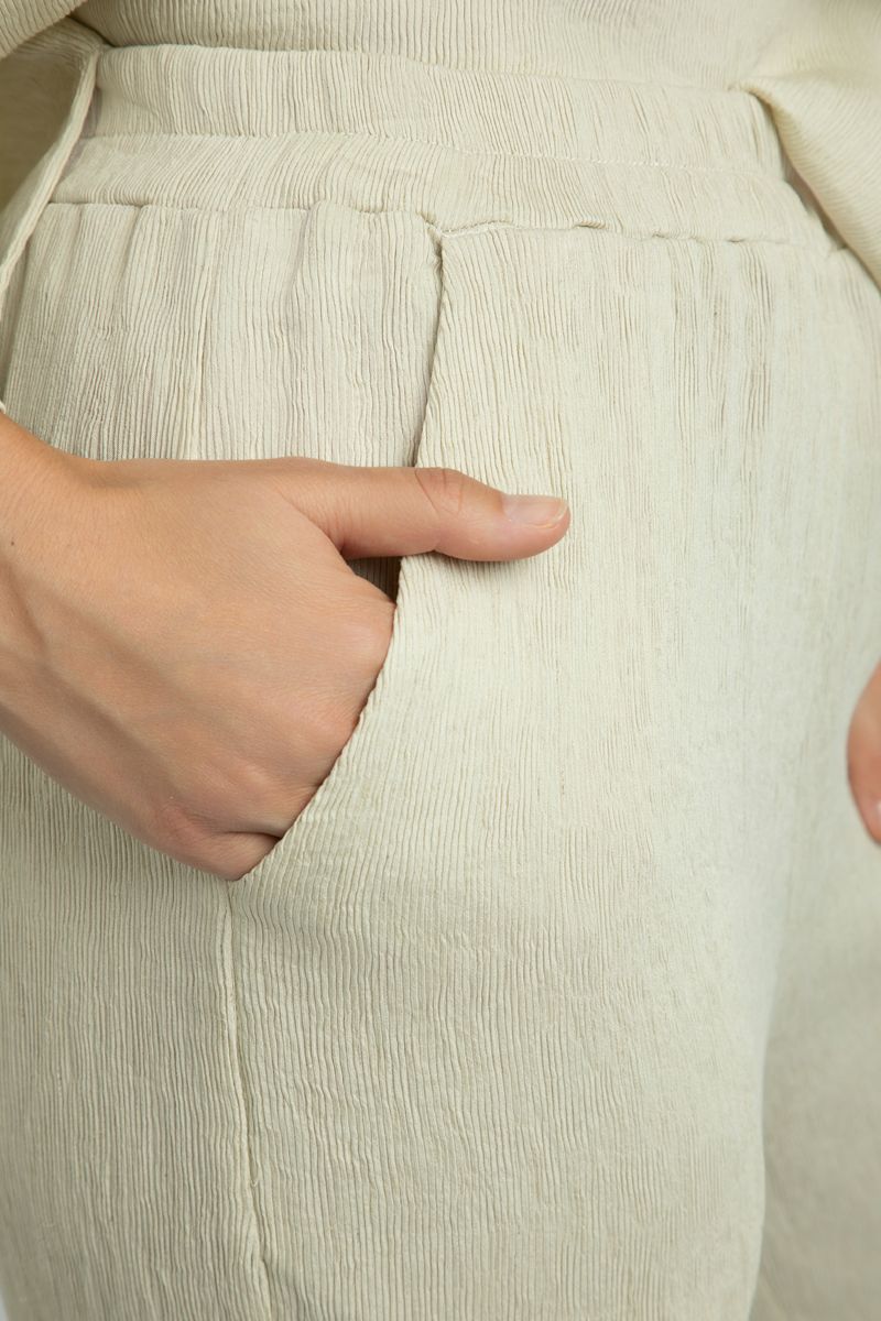 Flowy Wide-Leg Womens Pants with Elastic Waist